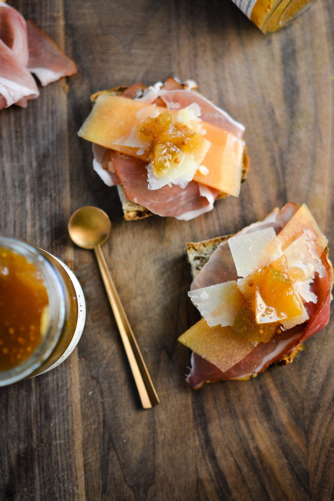 Proscuitto toasts with Pear Mostarda from Things I Made Today