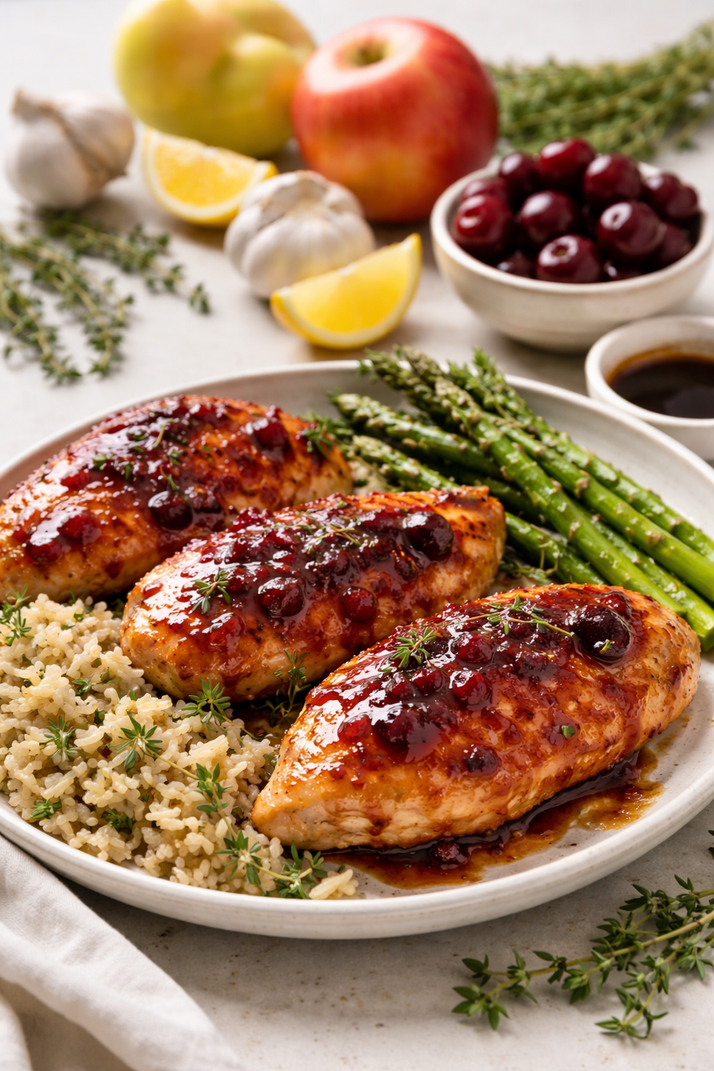 Tart Cherry & White Tea Glazed Chicken