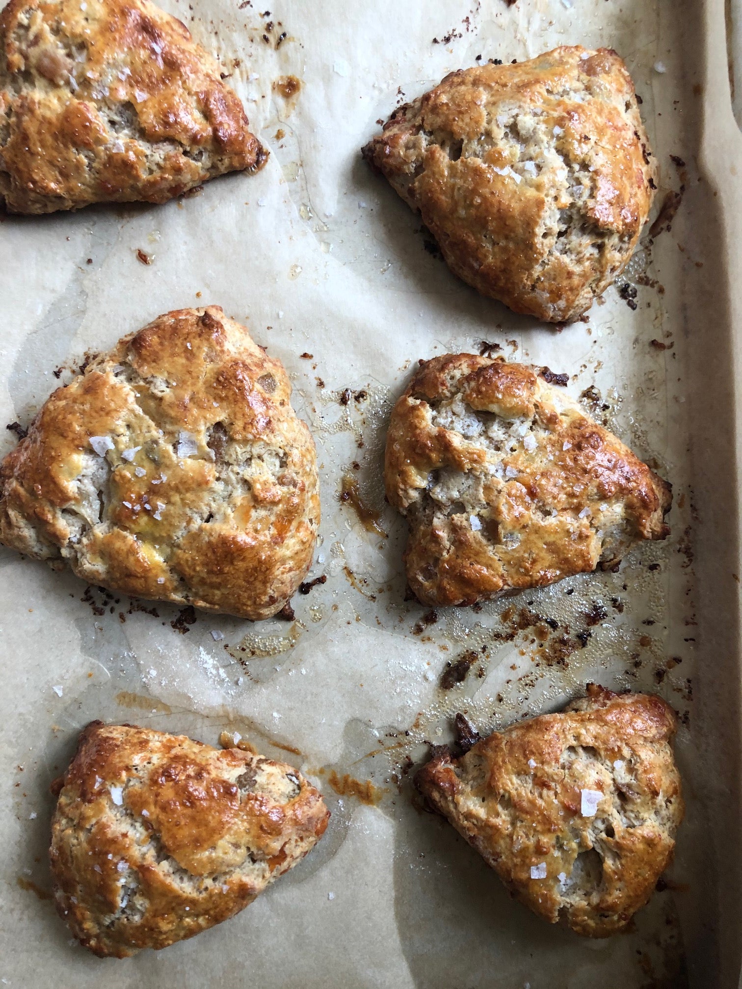 Pear, Cheddar, and Rye Scones