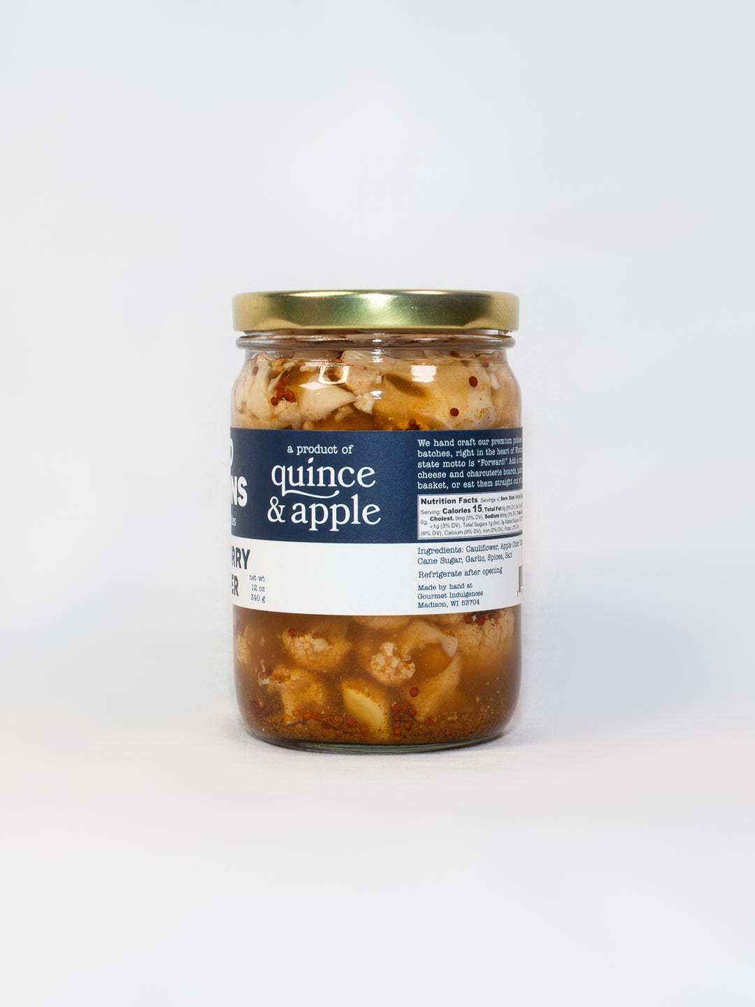 Forward Provisions-Pickled Curry Cauliflower-12 oz jars-12 per case