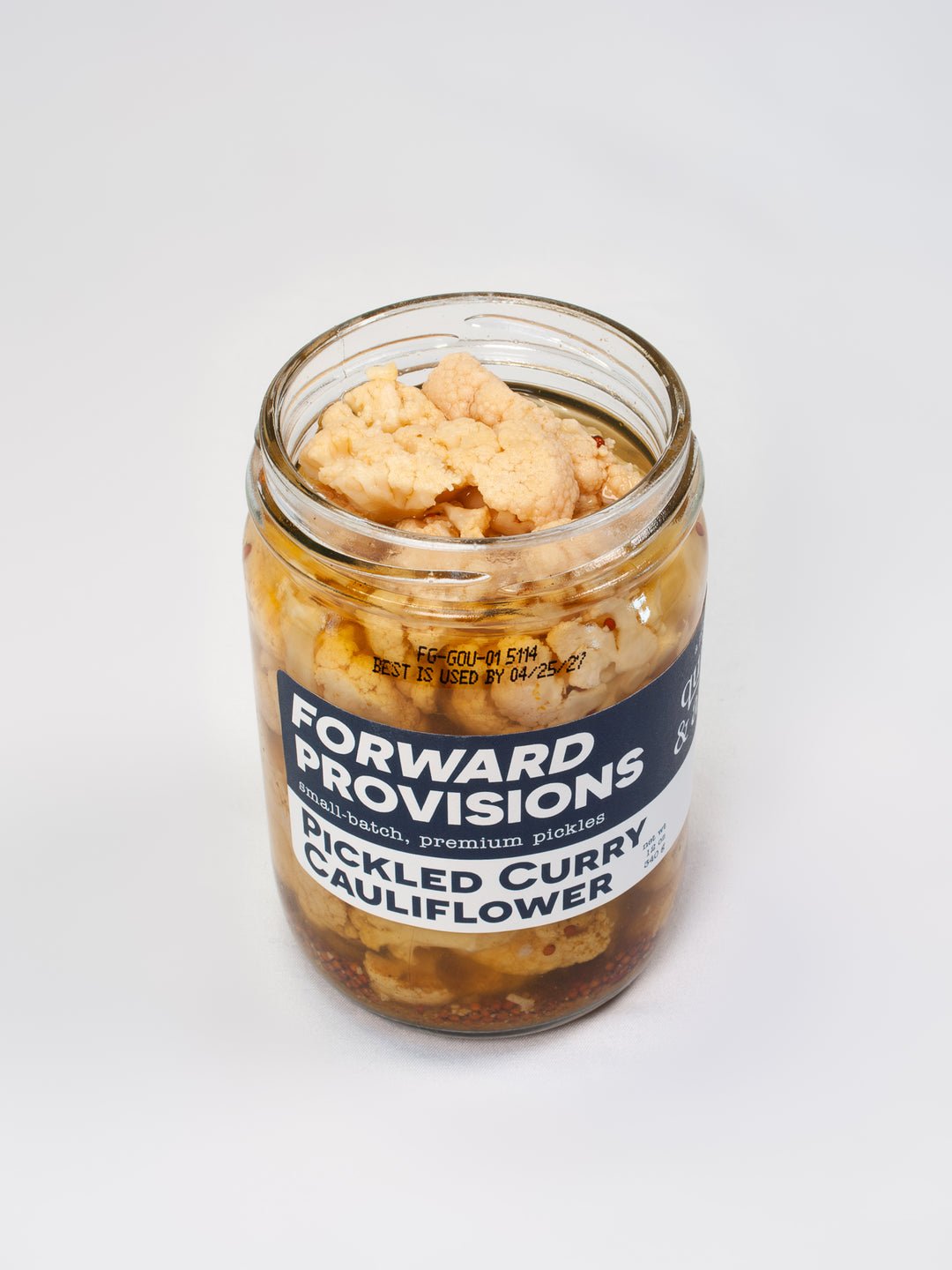 Forward Provisions-Pickled Curry Cauliflower-12 oz jars-12 per case